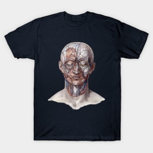 Vintage Human Anatomy, Head with Blood Vessels T-Shirt